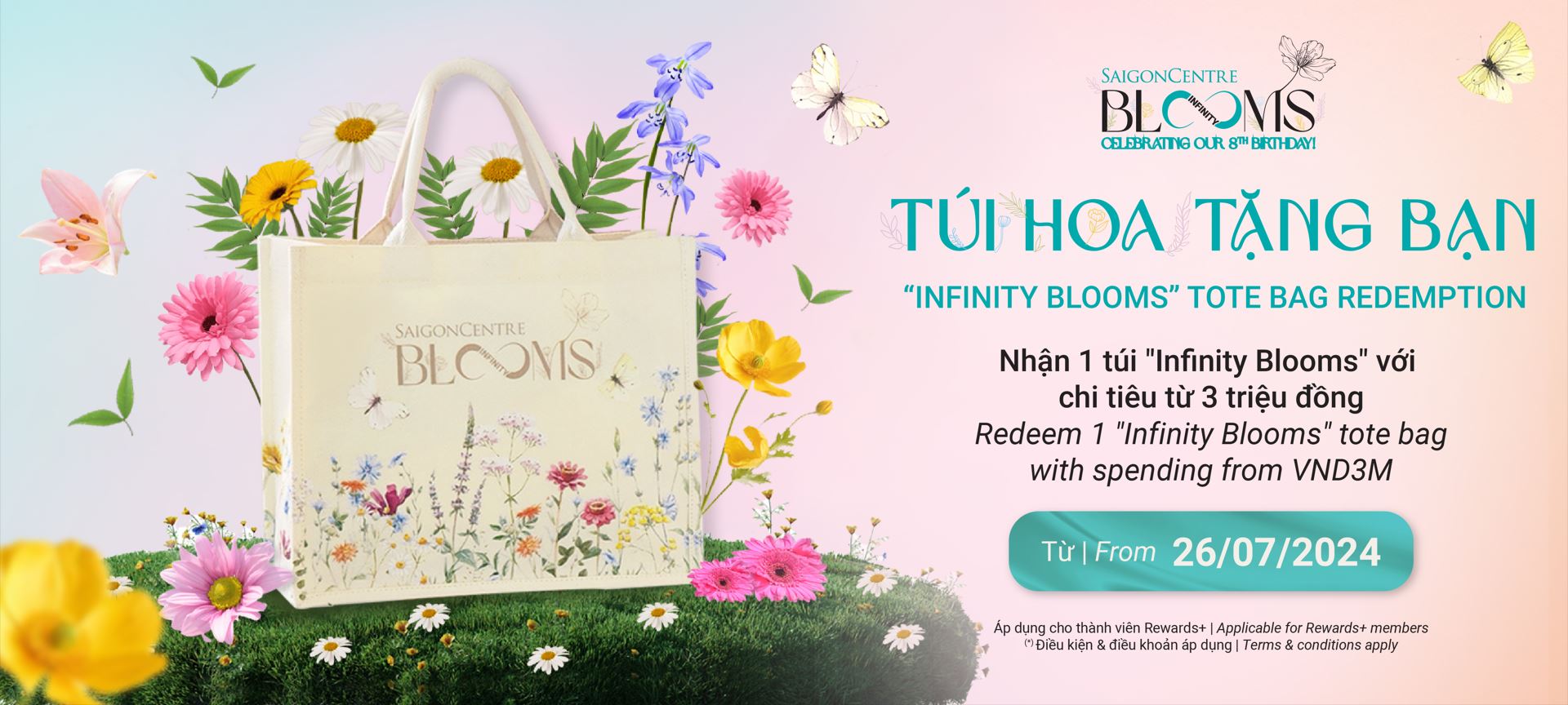 'INFINITY BLOOMS' TOTE BAG REDEMPTION