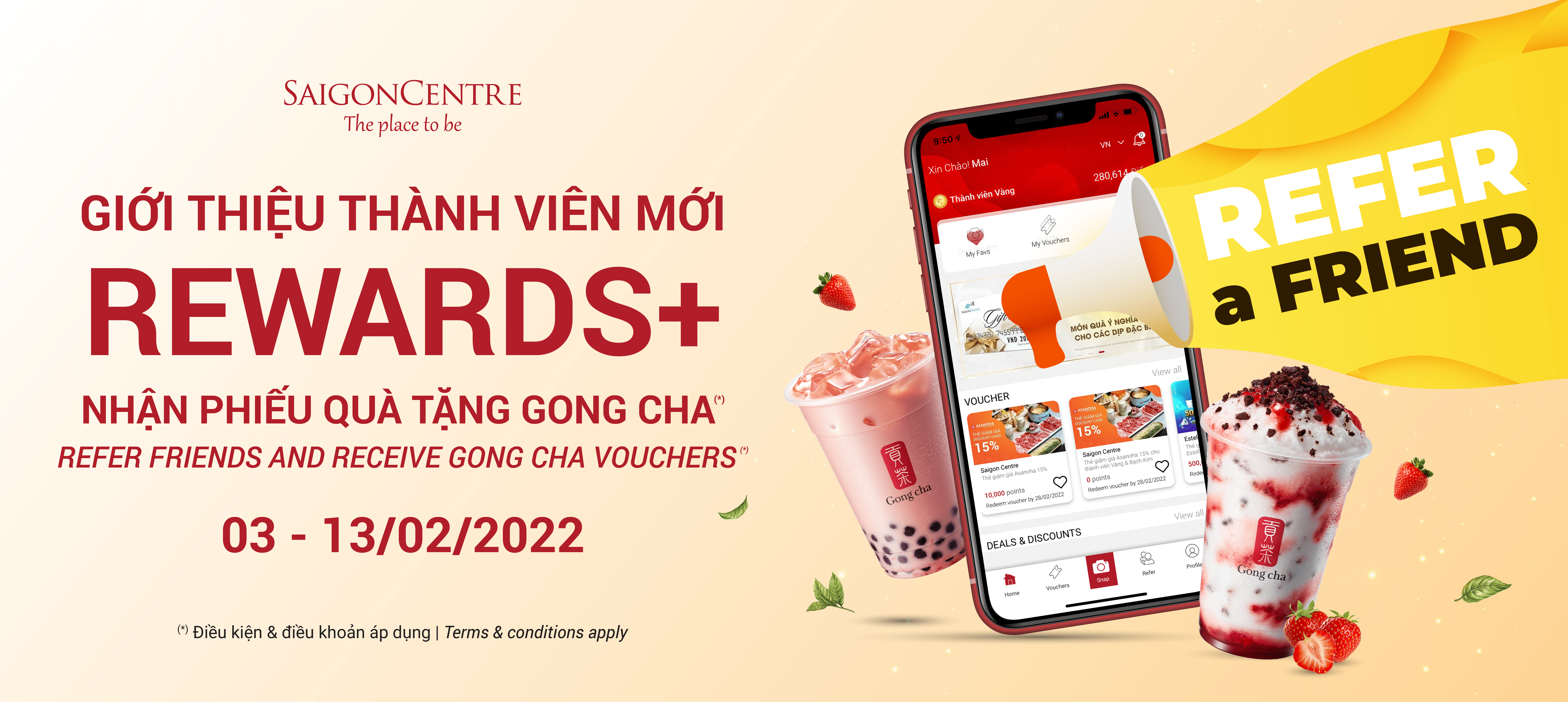 REFER REWARDS+ APP - DRINK GONG CHA FREE