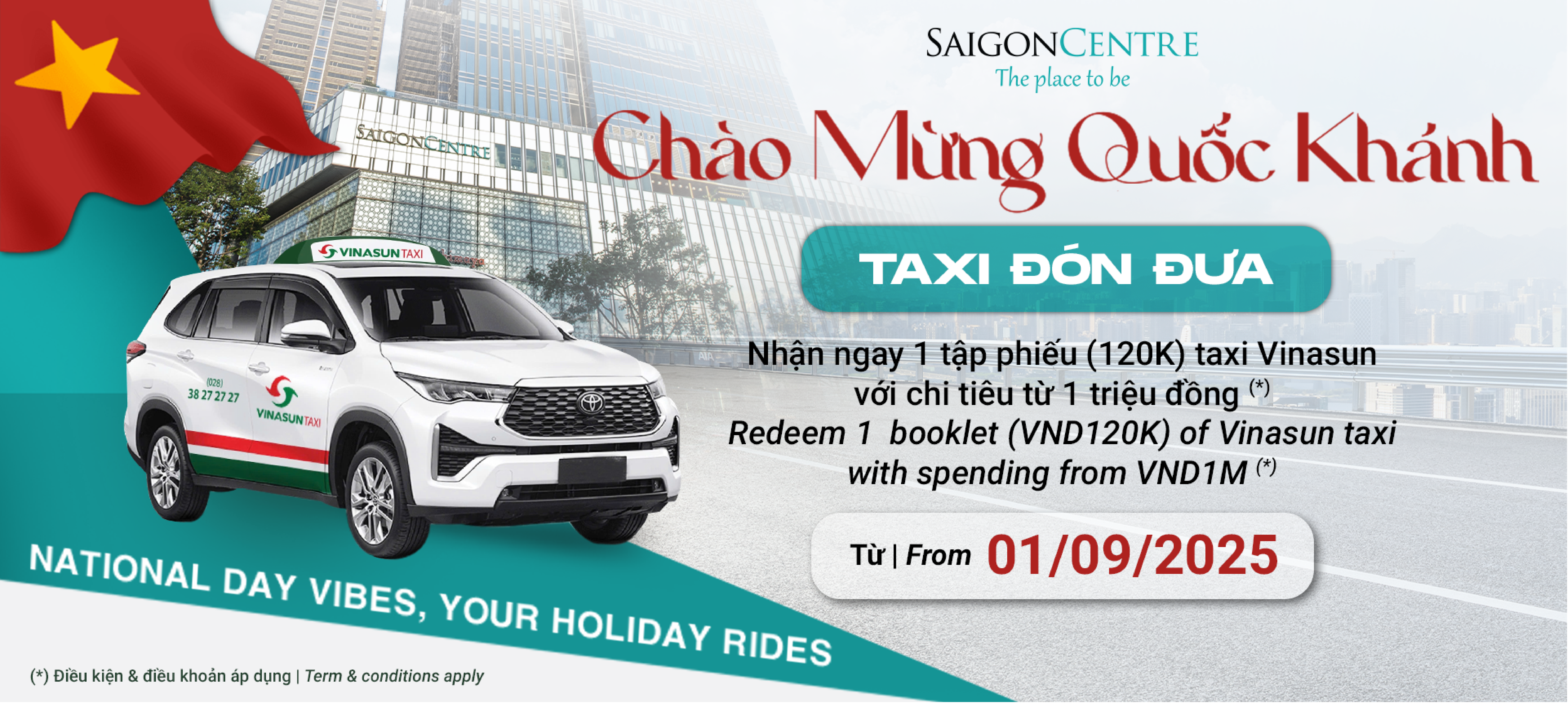 CHÀO MỪNG QUỐC KHÁNH - TAXI ĐÓN ĐƯA