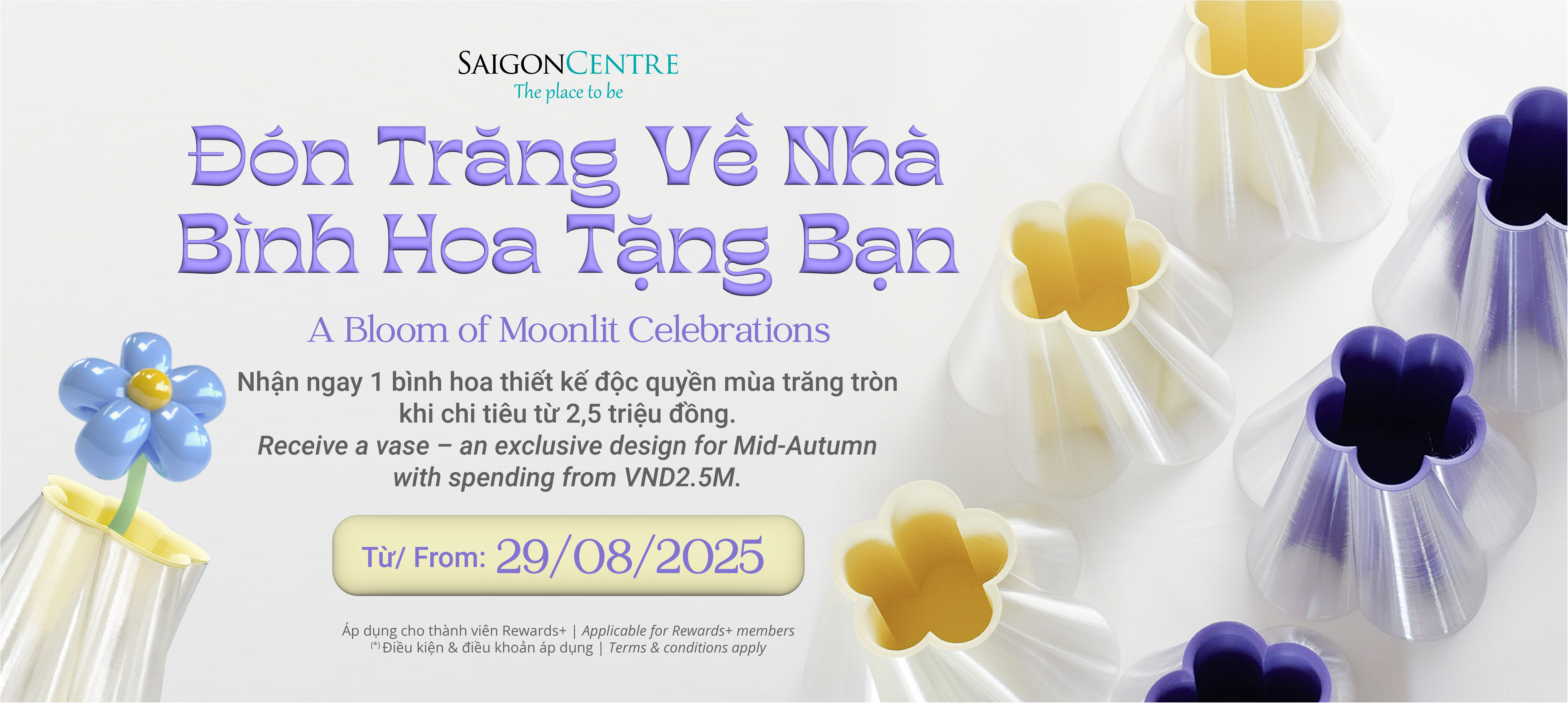 ĐÓN TRĂNG VỀ NHÀ - BÌNH HOA TẶNG BẠN