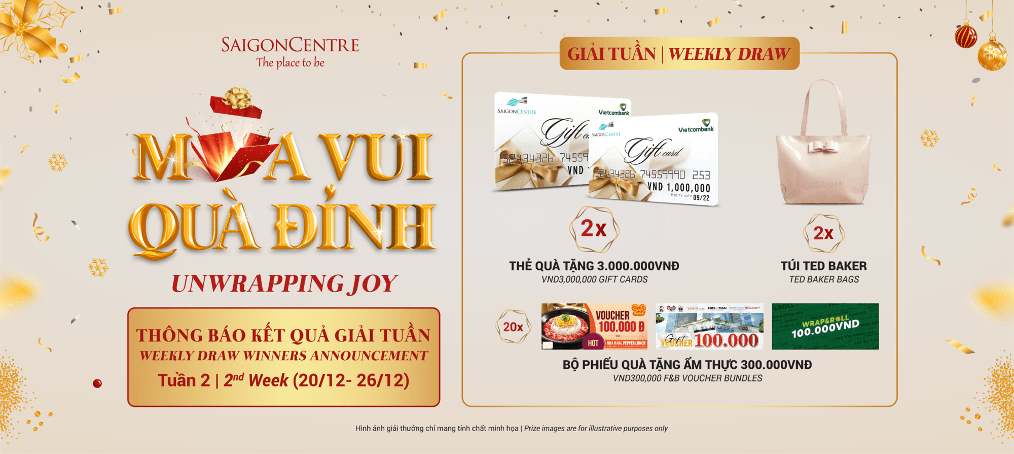 THÔNG BÁO KẾT QUẢ TUẦN 2 – CHƯƠNG TRÌNH “MÙA VUI - QUÀ ĐỈNH”