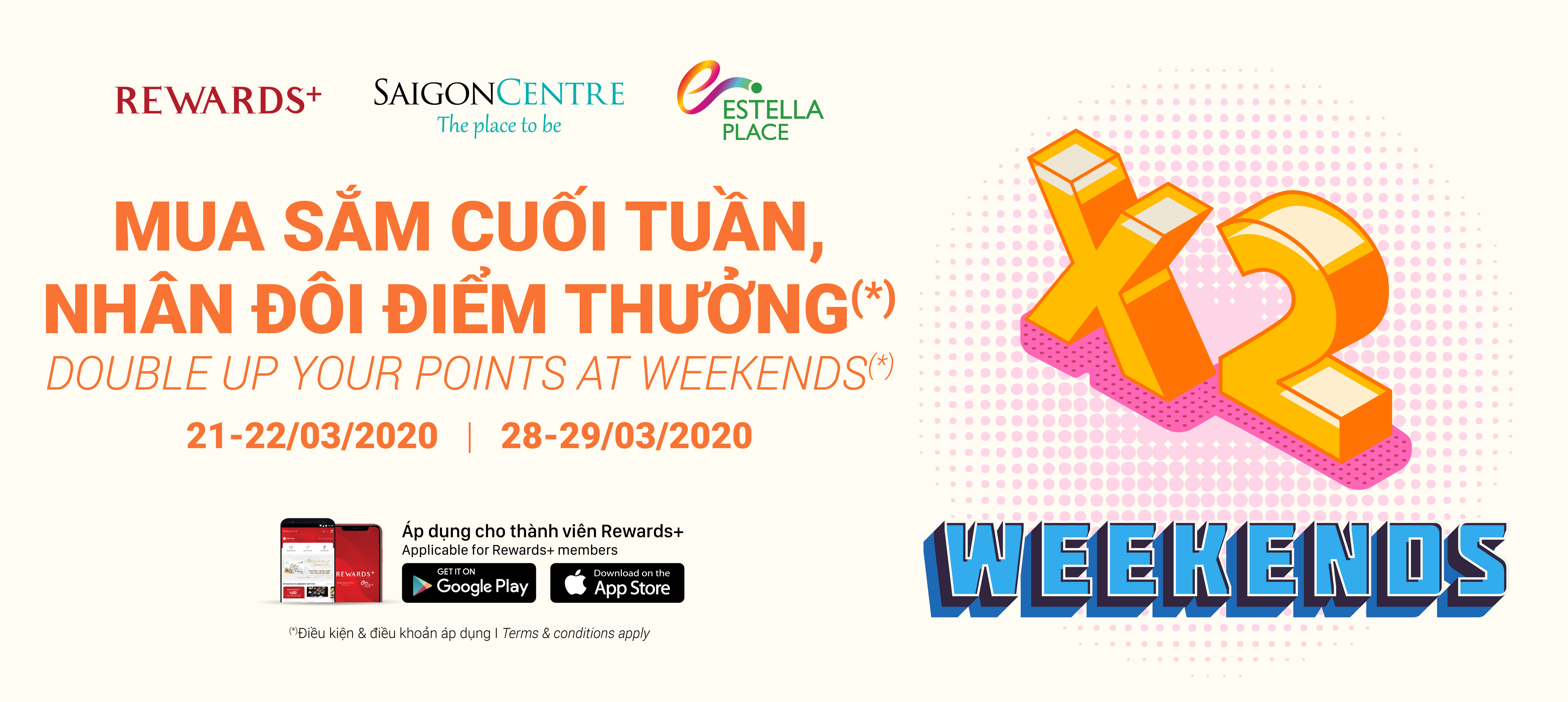 MUA SẮM CUỐI TUẦN - NHÂN ĐÔI ĐIỂM THƯỞNG